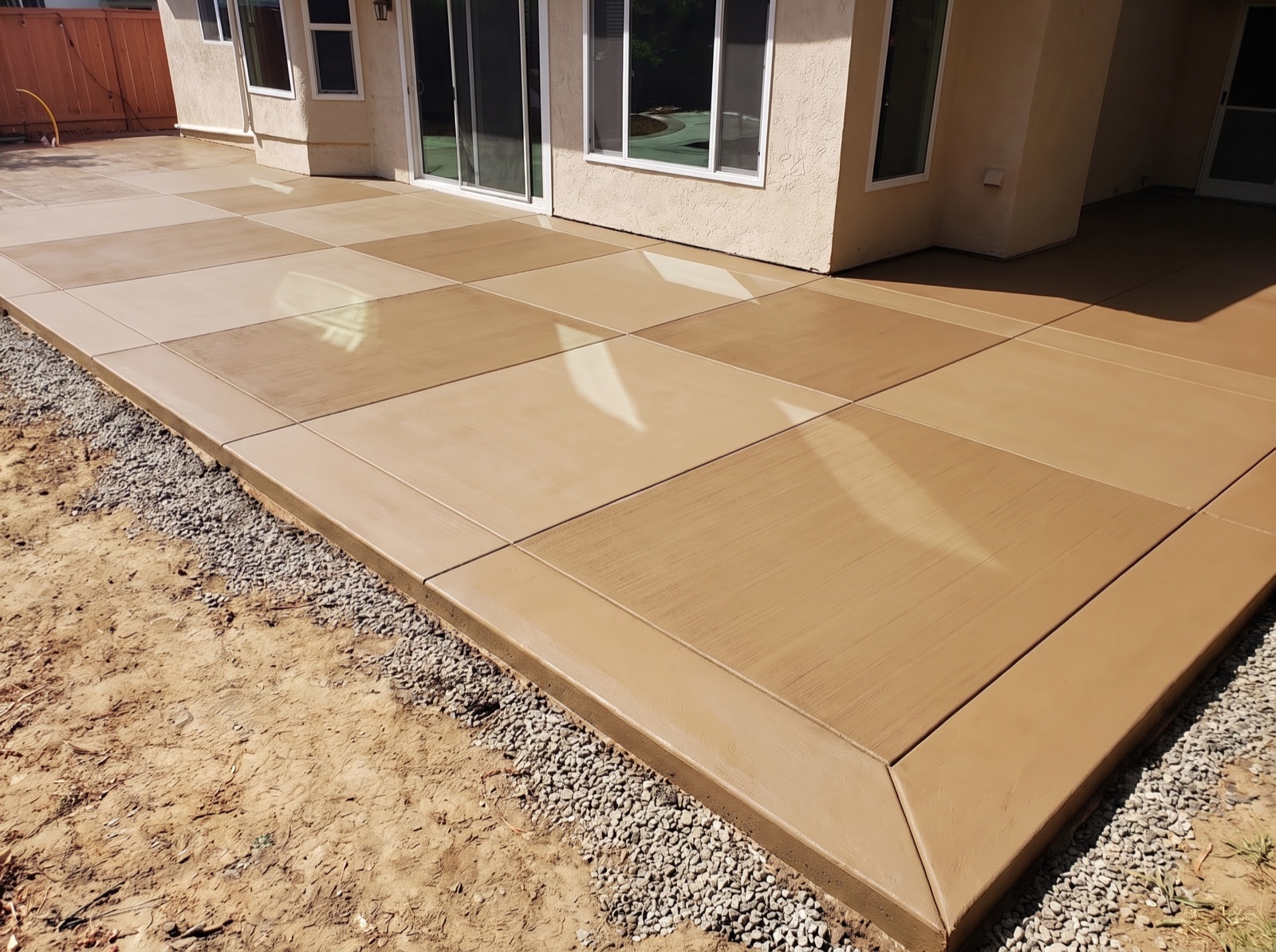 Scored concrete patio by San Diego Concrete Guy